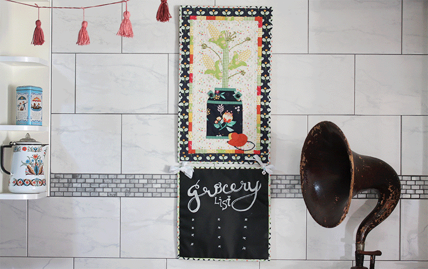 A wall hanging grocery list can be great when meal plan